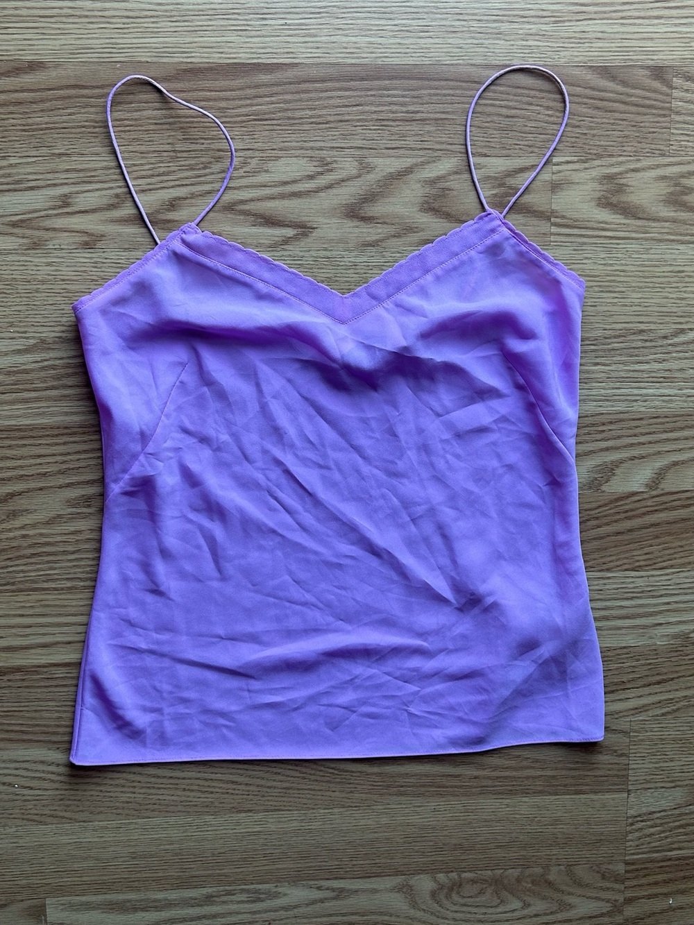 Ted Baker Tissa lilac purple scalloped edge cami top size L